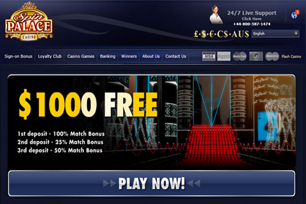 Play at Spin Palace Casino Spin Palace Casino Home