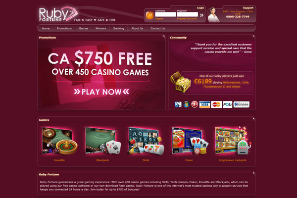 Play at Ruby Fortune Casino Ruby Fortune Home